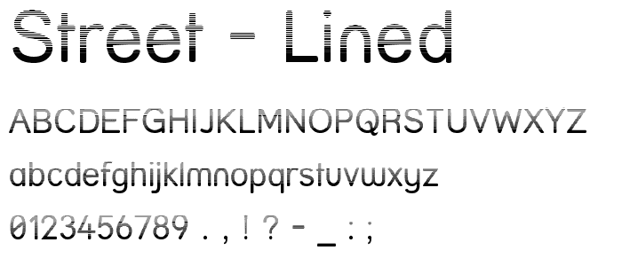 Street - Lined font